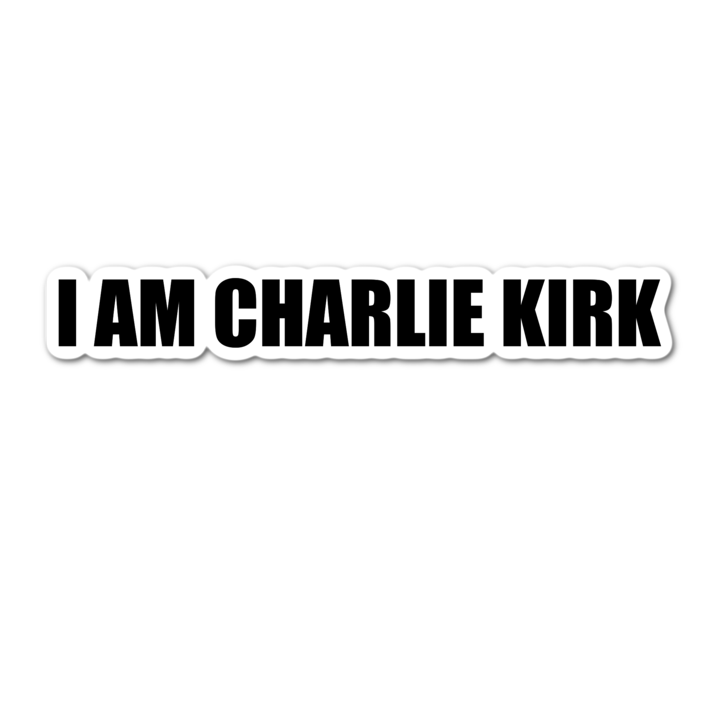 I am Charlie kirk laminated sticker america patriot Flag
