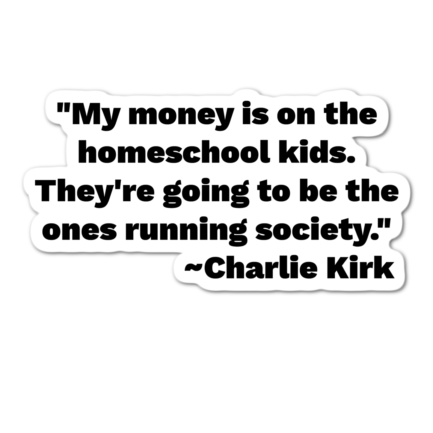 Homeschool kids Charlie laminated sticker America patriot